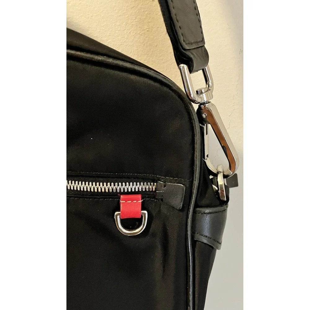 Tumi Slim Briefcase Laptop Bag Black Ballistic Nylon‎ Shoulder Strap Organizer